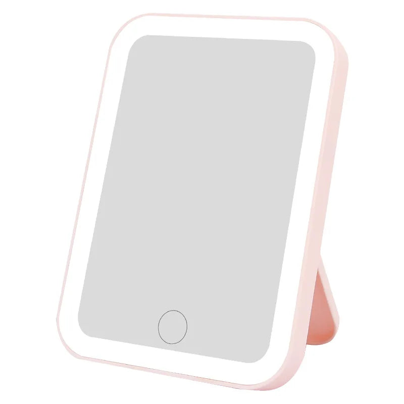 Portable LED Makeup Mirror, 3 Colors, USB Rechargeable