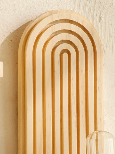 1Pc Boho Style Wooden Wall Shelves